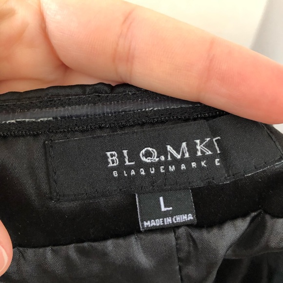 BLQMKT Blaque Market Strapless Mini Dress with Faux Leather Striped Trim - Picture 6 of 7